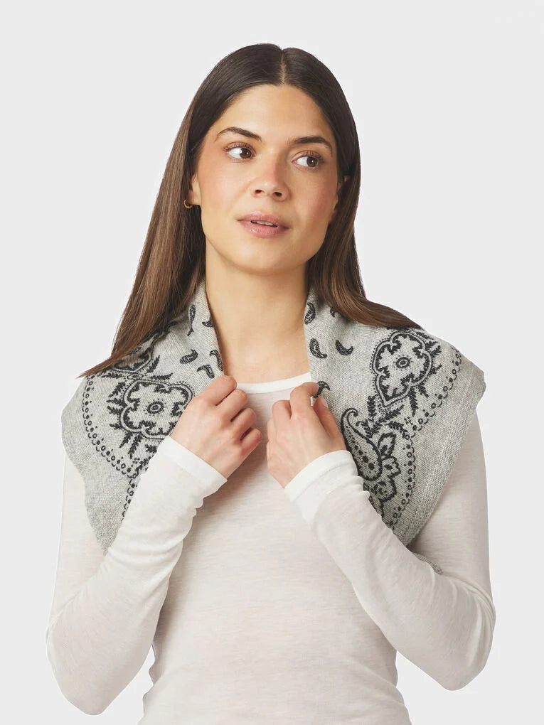 Adelina paisley scarf - Grey