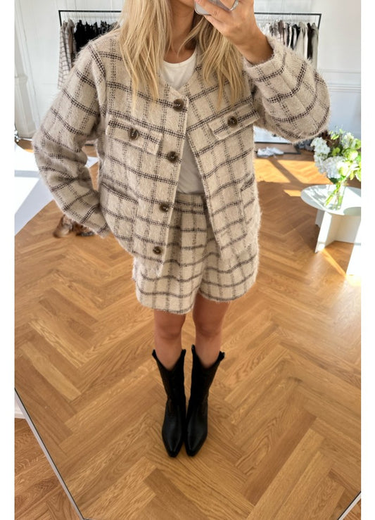 Alba Shorts beige/brown checks
