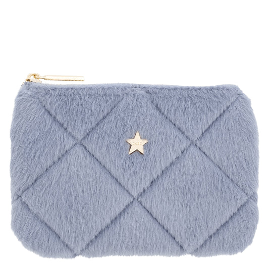 Faux Fur Quilted Mini Pouch