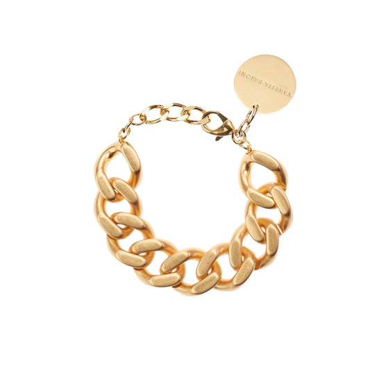 Flat Chain Bracelet-Vintage Gold