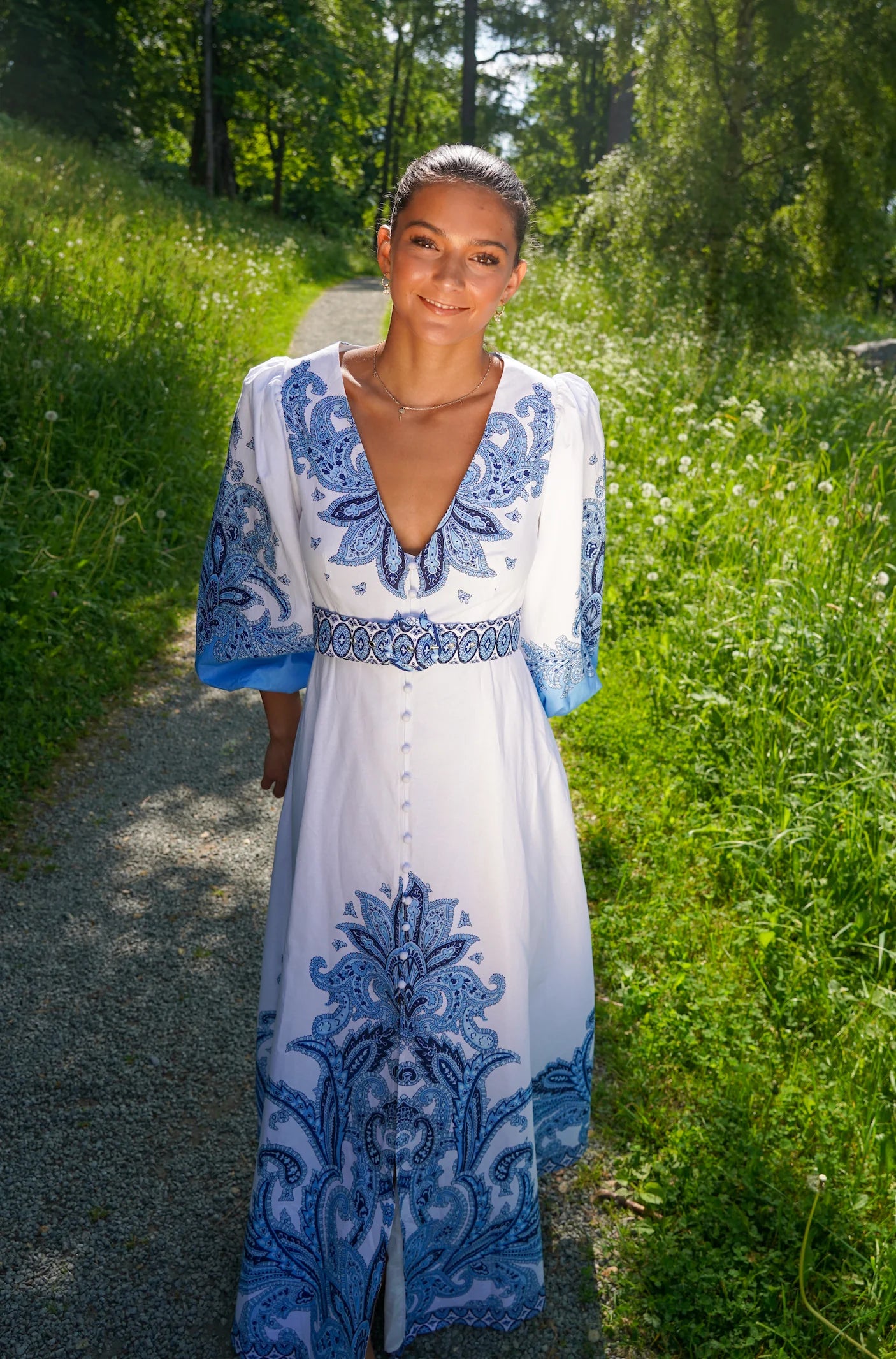 Maxima Dress-Blue