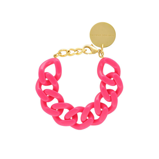 Flat Chain Bracelet-Pink
