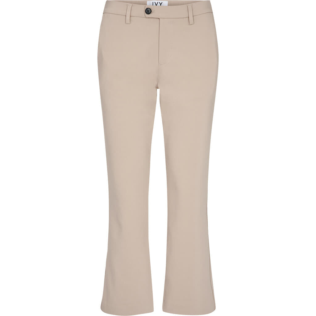 Alice Cropped Flare Pant-Latte