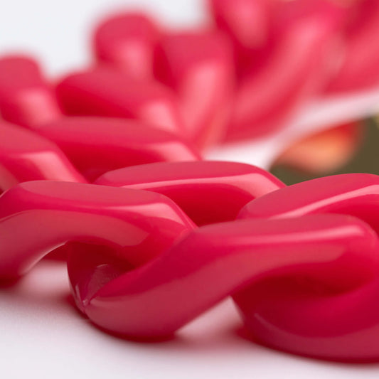 Flat Chain Bracelet-Pink
