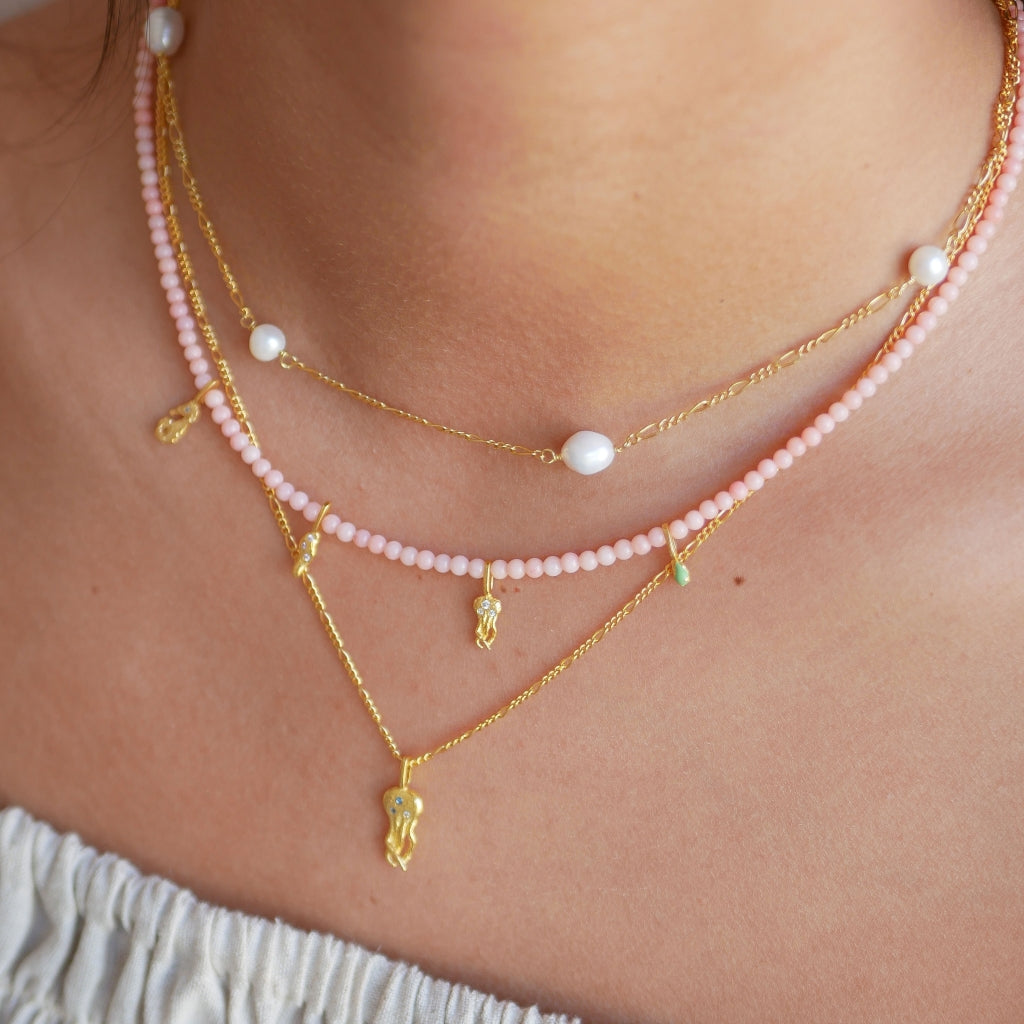 N92G - Necklace Brielle - Figaro/Pearl