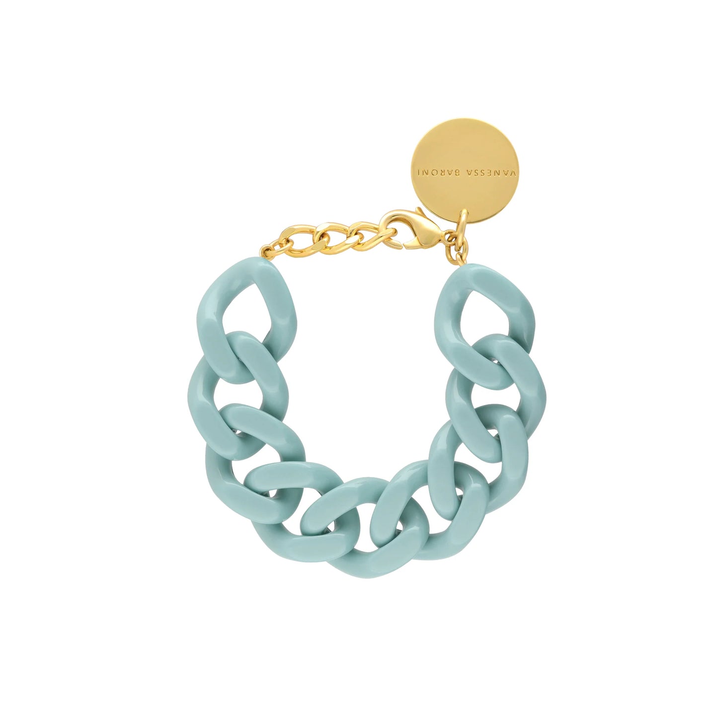 Flat Chain Bracelet-Baby Blue